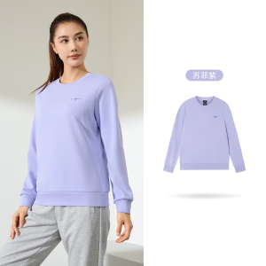361°运动卫衣女新款圆领套头衫上衣女士宽松休闲运动服