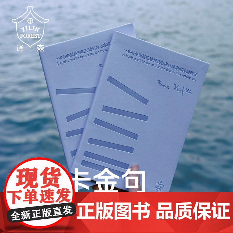 译森文创 卡夫卡集章本 收集本印章本笔记本贴纸旅行盖章本打卡收集空白本易书写双胶纸64页商务工作便携皮革封面设计 译林出