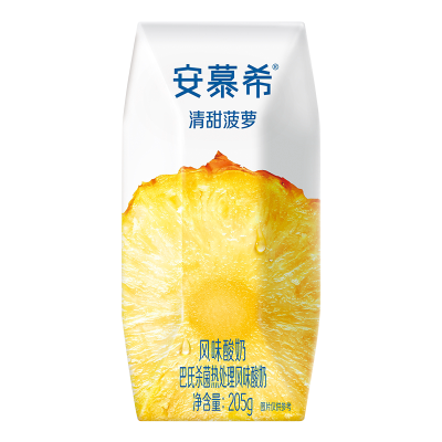安慕希清甜菠萝风味酸奶205g*12盒 浓浓超美味