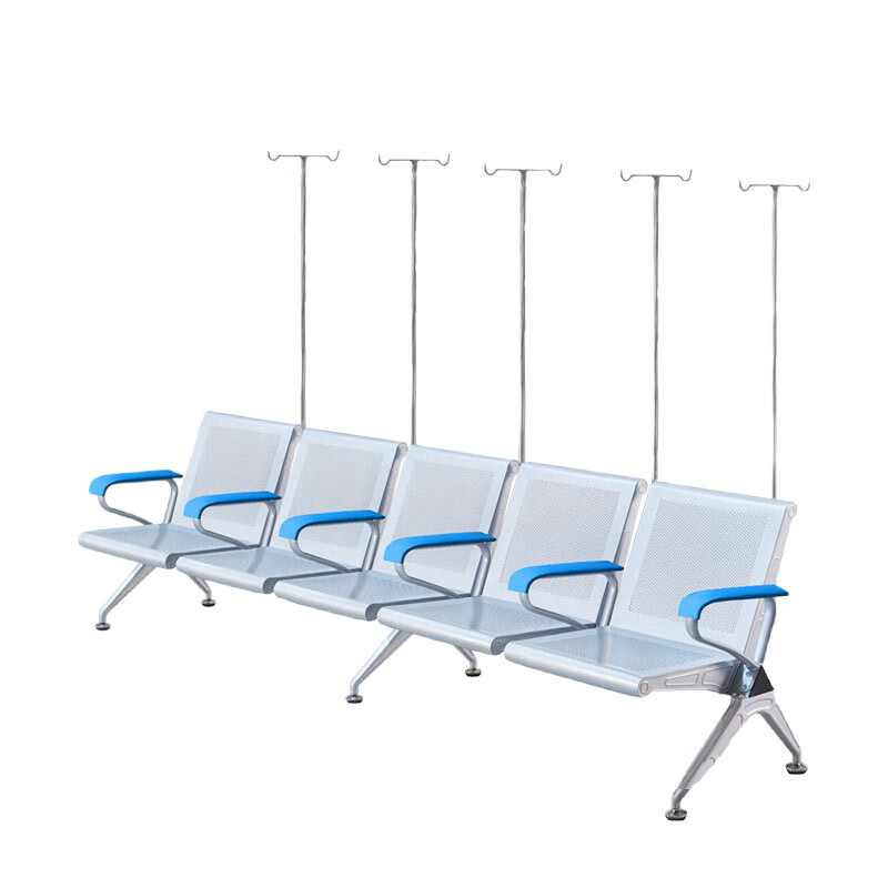 晋舰 点滴椅诊所卫生室连排吊针椅医院大厅候诊椅诊用输液椅五人位无垫