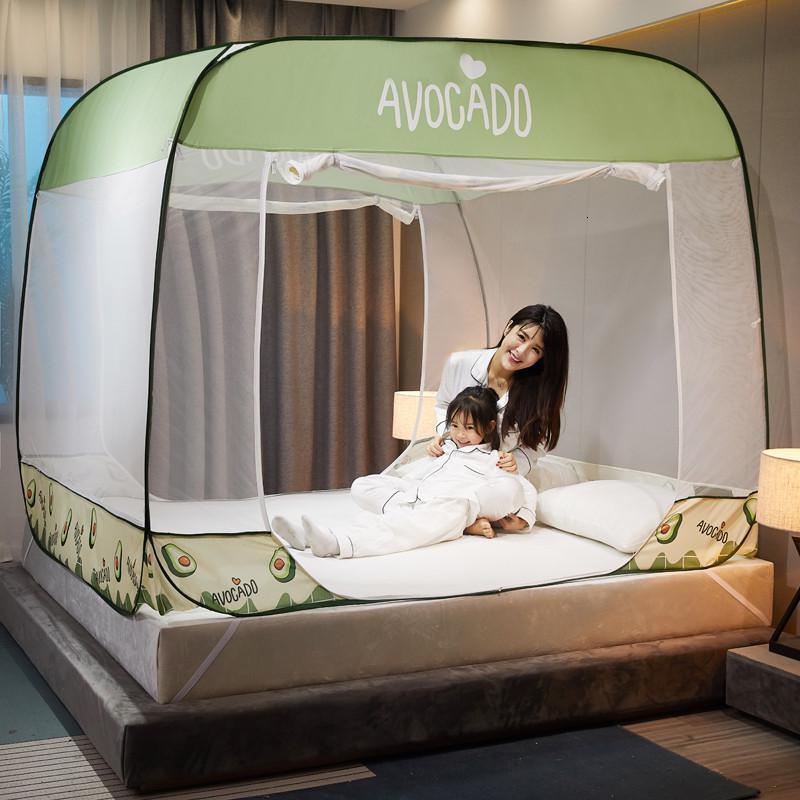 美帮汇新款免安装蒙古包蚊帐可折叠防摔儿童学生宿舍1.5m1.8米家用2.0