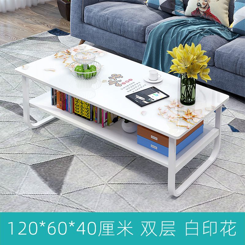 北欧茶几木质简约现代小户型客厅沙发边桌家用卧室创意双层茶桌子