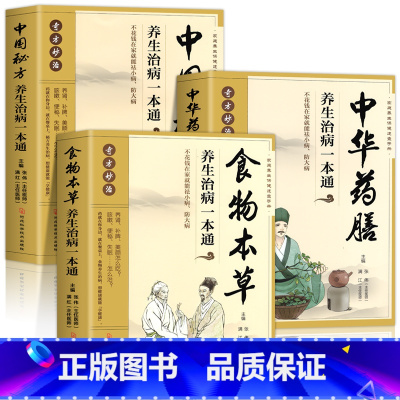 [全3册]中华药膳+食物本草+中国秘方 [正版]中华药膳养生治病一本通 全3册中医养生书籍中药自学教程汤膳药膳食谱食疗常