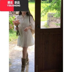 YIBUSHENG2024年春秋新款云南新疆草原旅游拍照穿搭连衣裙度假沙滩短裙女