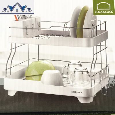 韩国2层晾碗架不锈钢碗筷沥水架厨房收纳架水架置物架 三维工匠