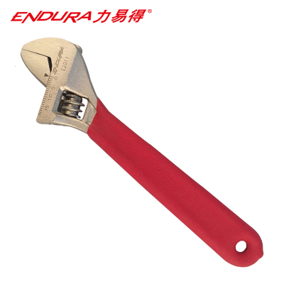 力易得(ENDURA)8英寸沾塑柄防滑活扳手 带刻度活动扳手 E2012