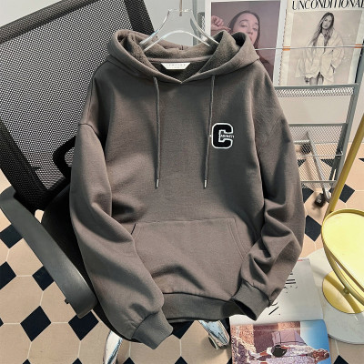 [3件8.5折76.4元,叠加优惠券]唐狮春季卫衣女新款韩版宽松简约连帽左胸刺绣字母上衣百搭