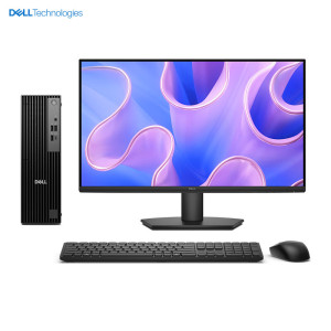 戴尔dell Pro Slim QCS1250 企业级高端商用办公绘图设计台式机电脑主机 定制Ultra5-235U 16G内存 1T固态 集成显卡 配23.8英寸显示器