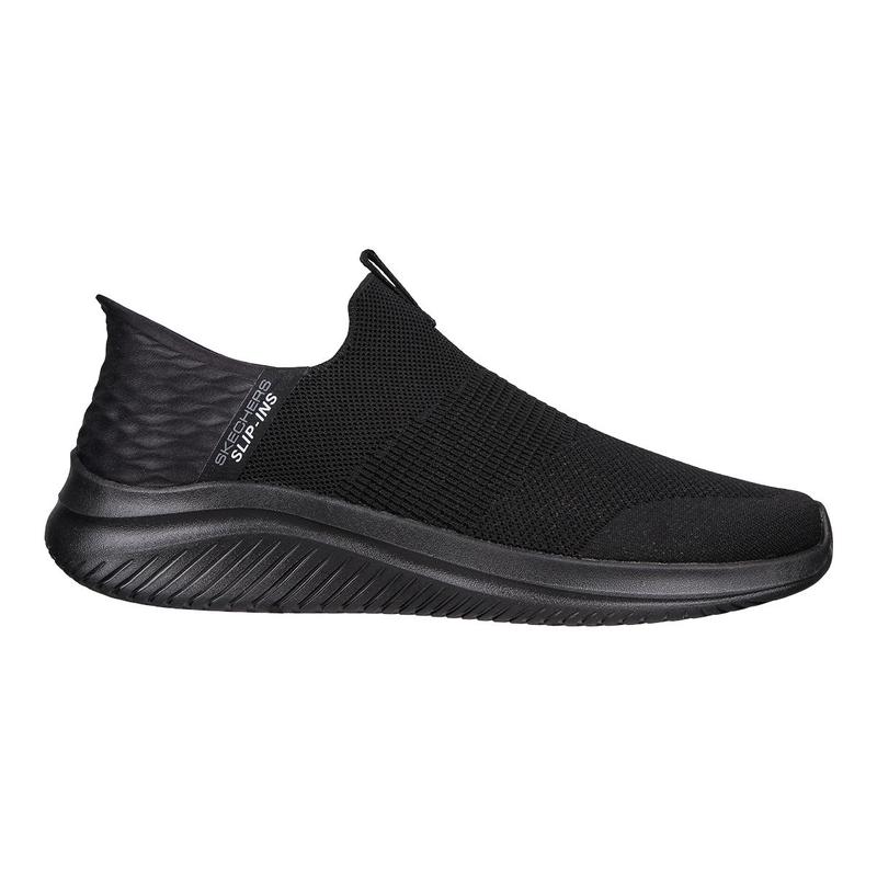 斯凯奇(Skechers)男士休闲跑步鞋轻便舒适弹性针织一脚蹬运动鞋