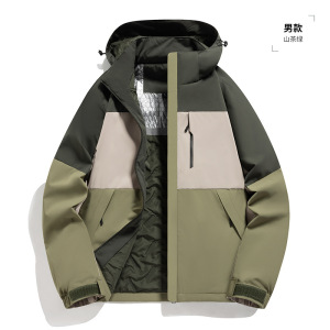 户外情侣款秋冬季石墨烯棉衣男加厚保暖连帽休闲男士棉服棉袄外套