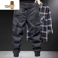 YANXU耐磨耐脏工装裤男士宽松大码束脚户外运动工作服休闲长裤