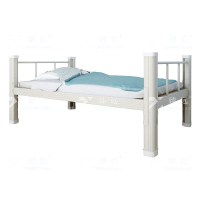 臻远 XCC-08 钢制型材床单层床员工宿舍床学生公寓床 单层床1000宽白
