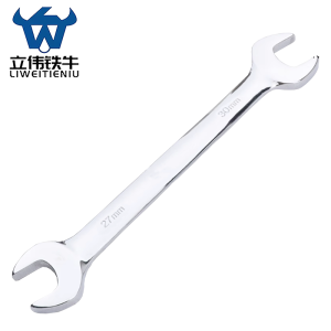 立伟铁牛镜面双开扳手27×30mm/把