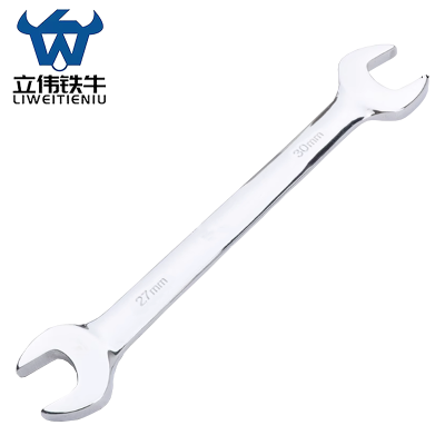 立伟铁牛镜面双开扳手27×30mm/把