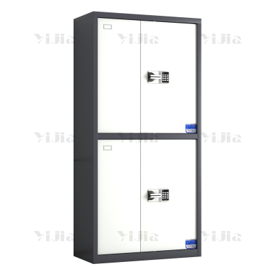 翌嘉 钢制保密柜密码文件柜保密档案资料柜 灰白套色通双节智能密码锁