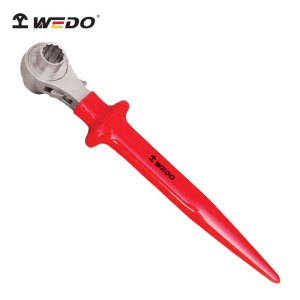维度(WEDO)IN528-1922 绝缘浸塑尖尾棘轮扳手 铬钒钢19*22mm 双边棘轮套筒扳手 VDE 1000V