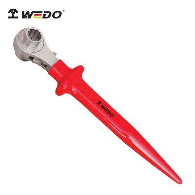 维度(WEDO)IN528-1922 绝缘浸塑尖尾棘轮扳手 铬钒钢19*22mm 双边棘轮套筒扳手 VDE 1000V