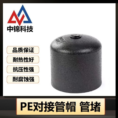 中锦科技 PE对接堵头 PE800(承压1.0Mpa)个
