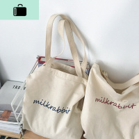 帆布包女单肩ins手提两用学生韩国大容量2019新款休闲百搭网红潮NEW LAKE女手包