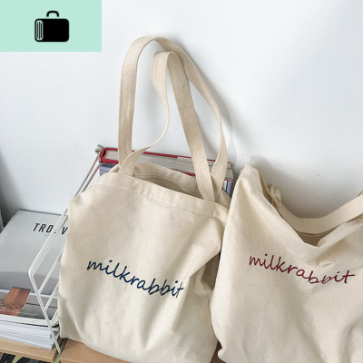 帆布包女单肩ins手提两用学生韩国大容量2019新款休闲百搭网红潮NEW LAKE女手包
