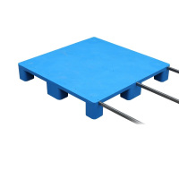 宁储 塑料托盘 平板九脚托盘 90*90*14cm+3钢 张