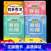 [四年级江苏版4本]语数英寒假衔接+同步作文 小学通用 [正版]2024新实验班寒假衔接一年级二年级四五六三年级上册下册