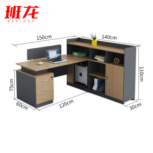 班龙办公桌含柜套