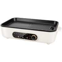 苏泊尔电烧烤炉家用多功能煎烤一体大功率加大烤盘4-6人不粘电烧烤煎烤机 GJ3723P805 1层