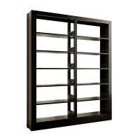 臻远ZY4072607 钢制书架资料架 单面6层一列二组黑色 1900*300*2000mm