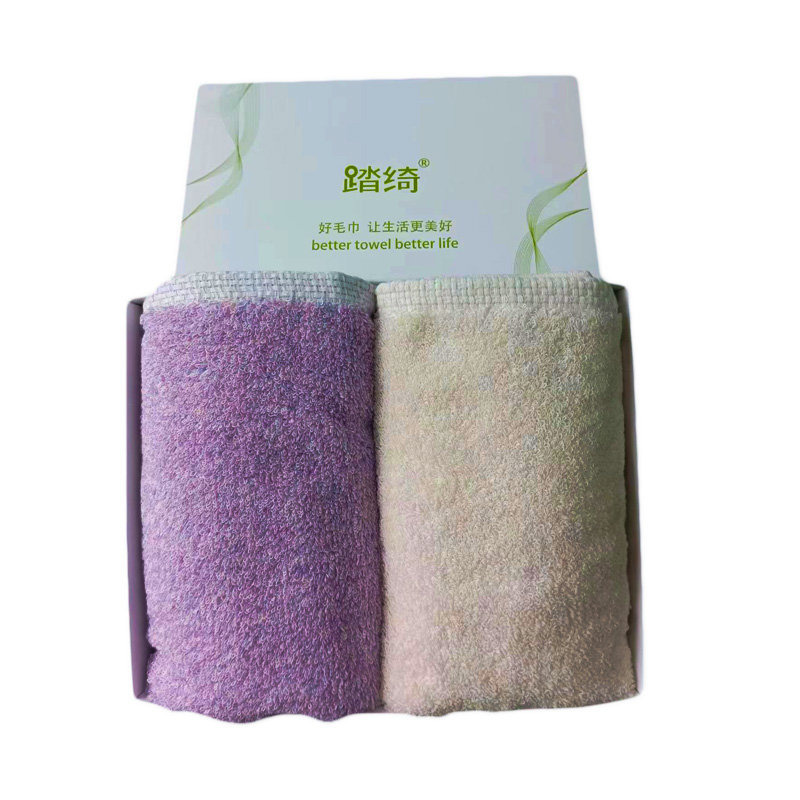 踏绮 溢彩超柔毛巾两条装 34*80cm*2 盒