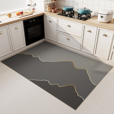地垫厨房专用整铺脚垫免洗可擦吸水垫子家用硅藻泥防滑防水地毯