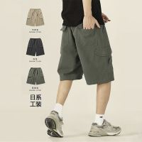 日式五分中裤夏季新款直筒宽松时尚潮流复古工装休闲短裤