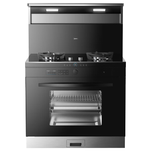 美的[晴空FX90 PRO]集成灶一体式 变频28风量 蒸汽洗 蒸烤炸一体 5.2kW燃气灶美的专利蒸汽洗