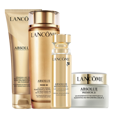 兰蔻(LANCOME)菁纯卓颜女士面部护肤套装礼盒细腻淡化细纹淡纹套装(洁面+水+精华乳+卓颜日霜)
