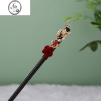 JiMi古风发簪流苏步摇木簪子女仿黑檀木头饰盘发汉服配饰简约发钗挽发