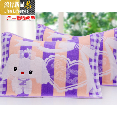 棉枕巾一对棉加大厚柔软透气情侣四季枕头巾 三维工匠