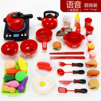 里伍儿童过家家仿真厨房玩具女孩煮饭男孩宝宝做饭炒菜厨具套装娃娃家