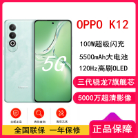 OPPO K12 青云 12GB+512GB 5G 第3代骁龙7旗舰芯 100W超级闪充 5500mAh超长续航 十面耐摔 四年流畅 AI手机