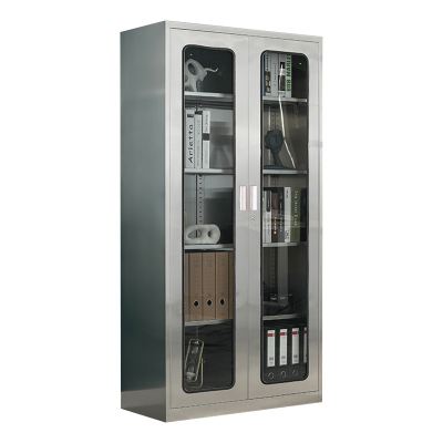 豪利特不锈钢文件柜档案柜资料柜储物柜器械柜仪器柜201全不锈钢通玻柜