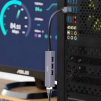 捌木熊 GJC-JXQ00001 集线器(扩展坞)4合一银灰色 企业保密款(单位:个)