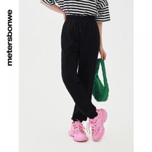 [1件5折价:79.5]美特斯邦威运动裤女简约夏季时尚百搭舒适轻薄女士休闲裤