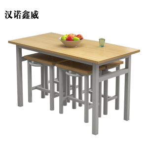 汉诺鑫威餐桌4人学校食堂小吃店快餐桌椅饭堂防火板桌1200*600*750[含椅]
