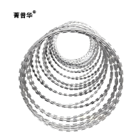 菁普华刺丝滚笼带刺铁丝网防爬网刀片刺丝圈经50cm千克