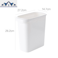 家用带压圈夹缝垃圾桶厕所长方形窄款卫生间厕纸篓无盖简约垃圾筒 三维工匠