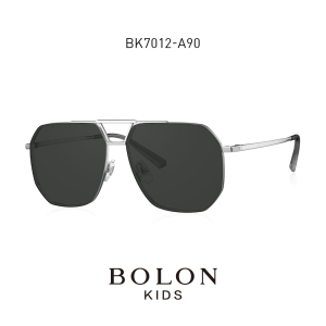 BOLON暴龙儿童太阳镜2021新款双梁飞行员款潮流墨镜男童BK7012