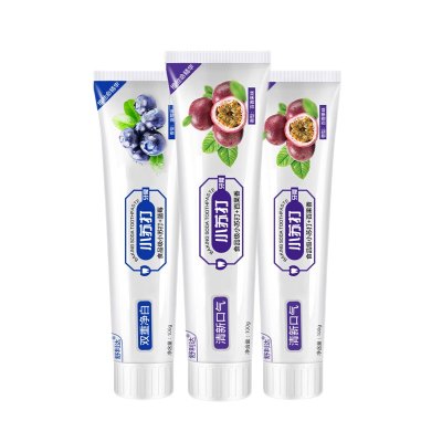 1支装-小苏打蓝莓祛渍洁白牙膏百香果洁齿护龈牙膏110g食品级小苏打清新口气洁白牙齿新人
