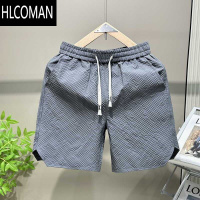 HLCOMAN中性风泡泡纱百搭休闲短裤情侣时尚潮牌宽松沙滩五分裤男夏季男士