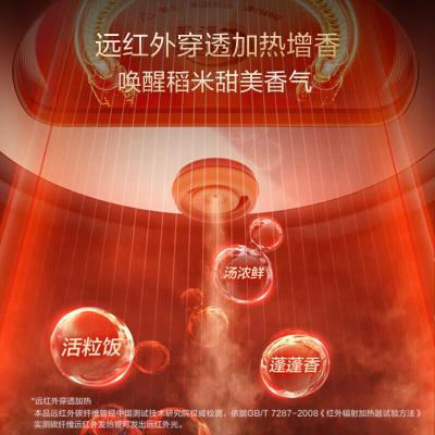 苏泊尔(SUPOR)电饭煲家用蒸汽补炊1-8人4L大容量 SF40Q11 4L 蒸汽远红外旋焰釜