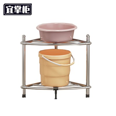 宜掌柜 不锈钢脸盆架 二层加高 个