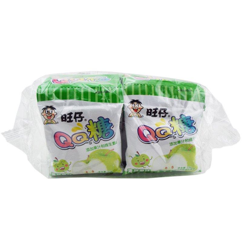 旺仔qq糖青苹果味 20g×20包 包装 休闲办公零食 婚庆糖果